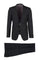 Tiglio Italian Suit - Real Wool Fabric Super 150's Porto Slim Fit Suit, Pure Wool Suit in Color Black