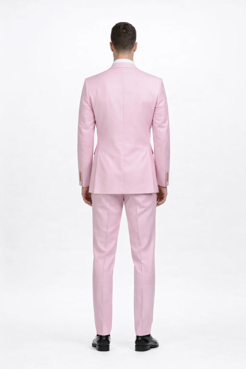 Slim Fitted Cut Mens Double Breasted Blazer - Light Pink Double Breasted Sport Coat - 34 Short or Extra Small