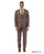 Stacy Adams Men's 3 Piece Hybrid Fit Suit - Textured Windowpane