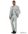 Stacy Adams Men's 3 Piece Hybrid Fit Suit - Crisp Windowpane Pattern