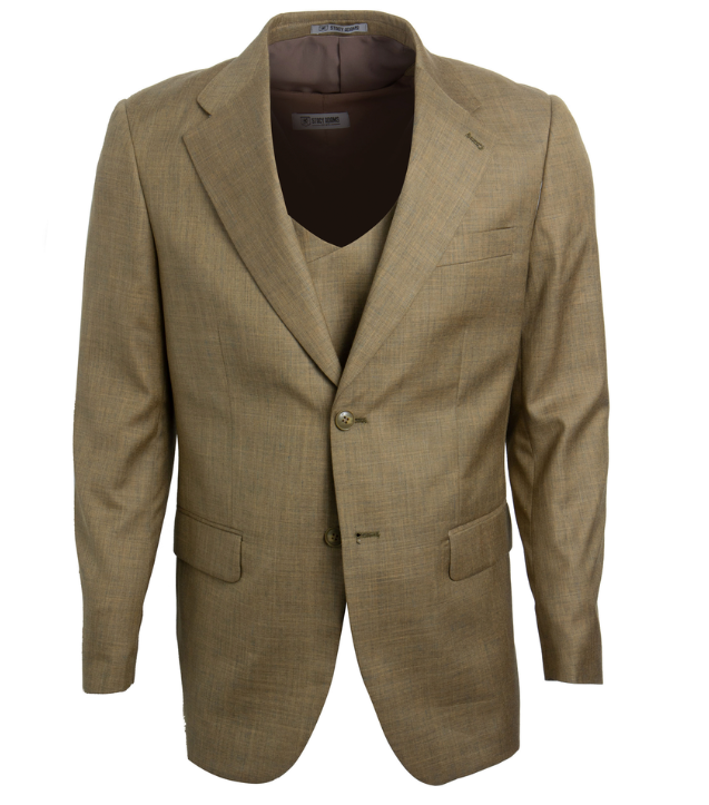 Stacy Adams Textured Solid 3 Piece Executive Slim Men's Suit