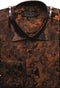 "Floral Pattern Men's Regular Fit Sports Shirt - Brown"