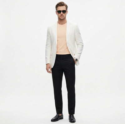 Miami Vice  Sonny Crockett Mens White Blazer – Classic Fit Formal Casual Dress Jacket for Business and Wedding Iconic Characters  Pop Culture