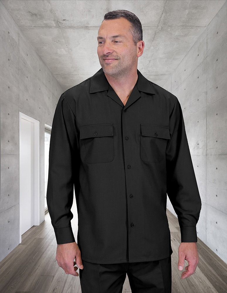 Mens 2-Piece 100% Wool Walking Suit with Pleated Wide-Leg Pants – Classic and Comfortable - S