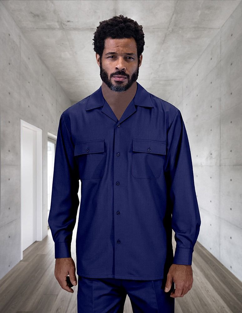 Mens 2-Piece 100% Wool Walking Suit with Pleated Wide-Leg Pants – Classic and Comfortable - S