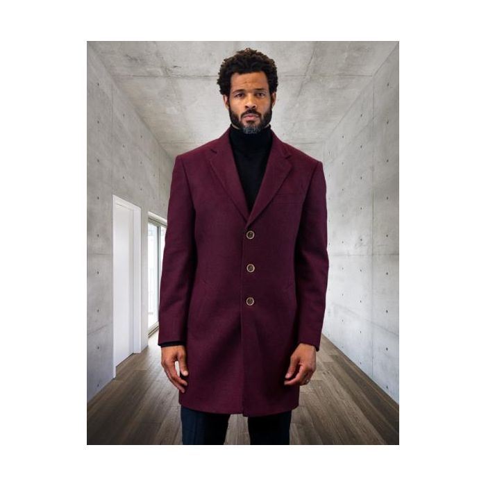 Statement Burgundy Overcoat