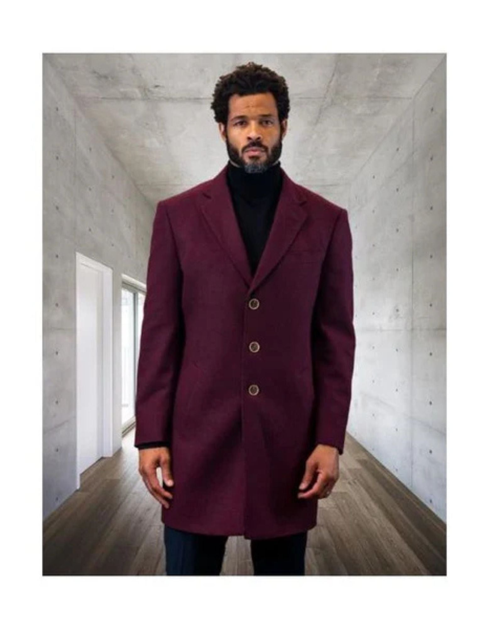 Statement Burgundy Overcoat