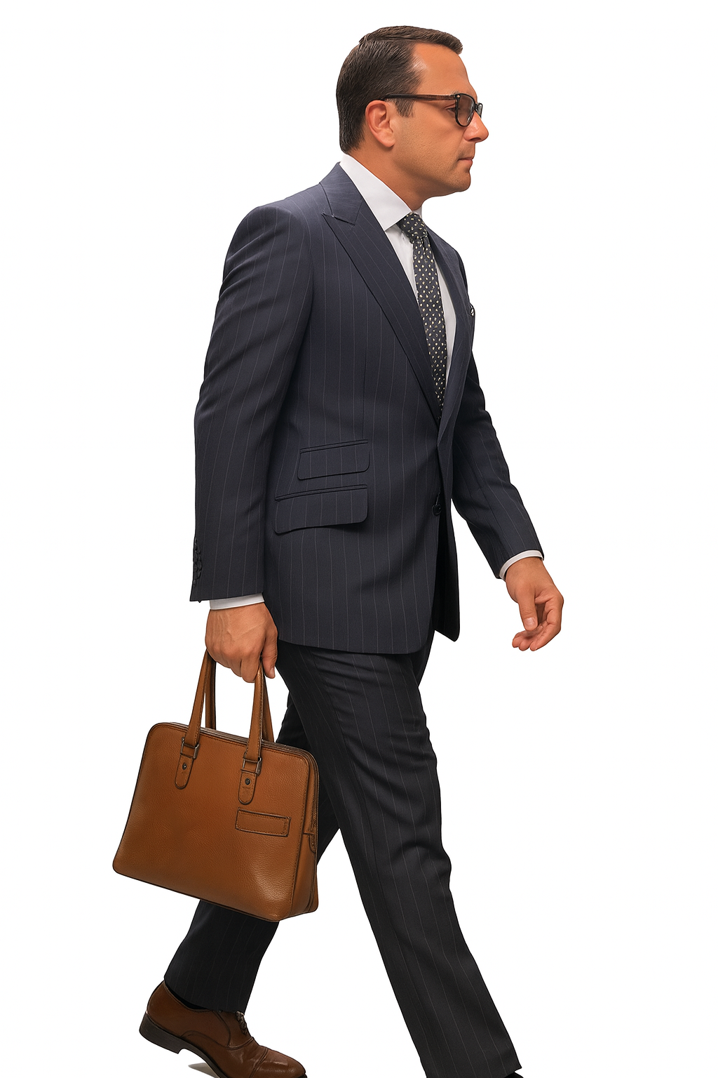 Statement Suits - Wool Suits - Peak Lapel Suits - Ticket Pocket - Modern Fit - Charcoal Stripe Suit - Coat Size 38
