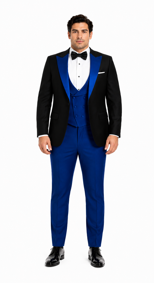 Statement Matching Bowtie Suits Royal blue suit
