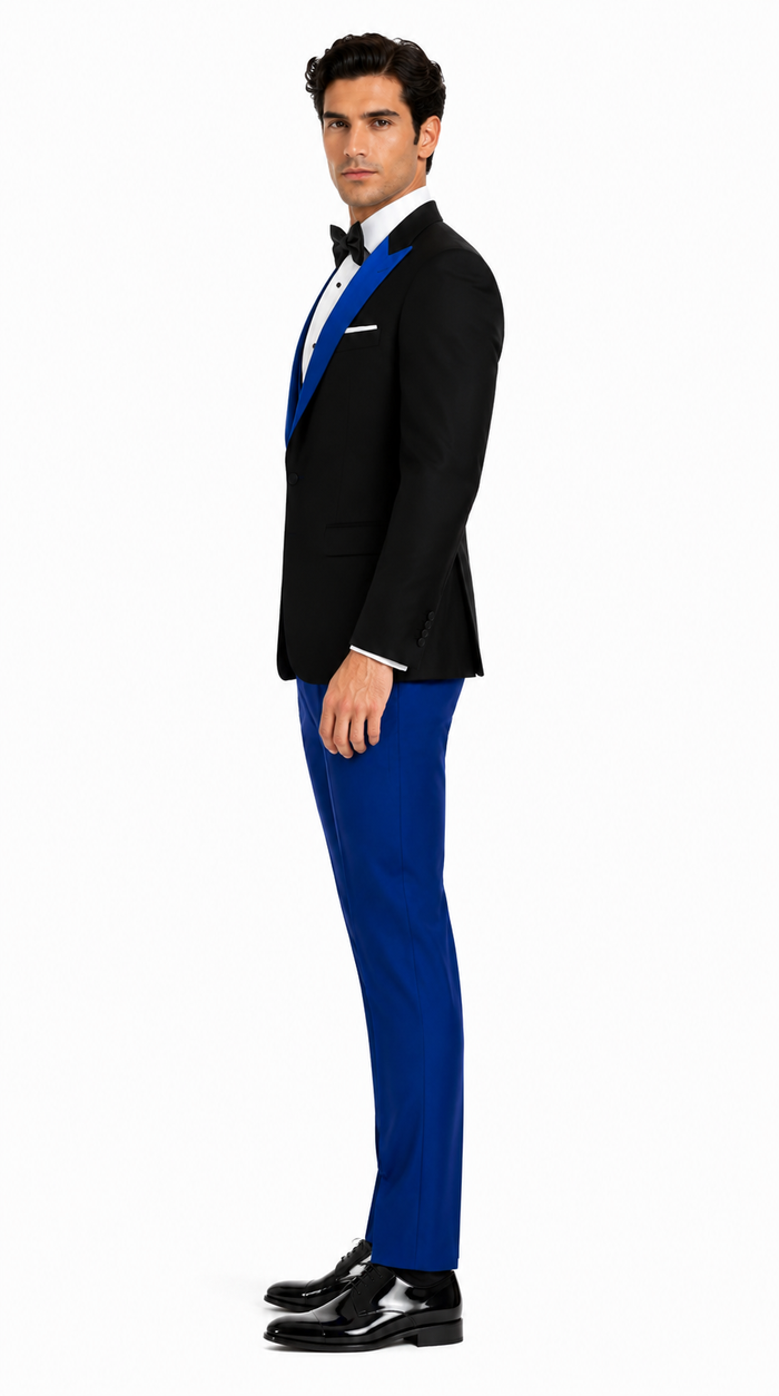 Statement Matching Bowtie Suits Royal blue suit