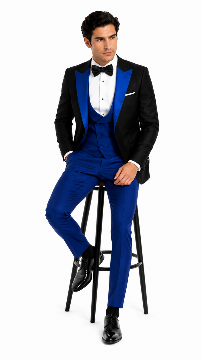 Statement Matching Bowtie Suits Royal blue suit