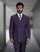 Statement Men's Double Breasted Plaid Purple Eggplant Designer Suit Imperial