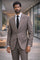 Statement Mens Modern Fit 2 Piece 100% Super 200s Wool Suit – Peak Lapel with Pick Stitching