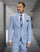 Statement Mens Modern Fit 2 Piece 100% Wool Textured Solid Suit – Single Breasted Notch Lapel Jacket