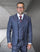 Statement Mens Modern Fit 3 Piece 100% Super 200s Wool Suit – Wide Peak Lapel, Double Breasted Vest