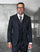 Statement Mens Modern Fit 3 Piece 100% Wool Checker Suit – Unique Pattern, Peak Lapel, Double Breasted Vest