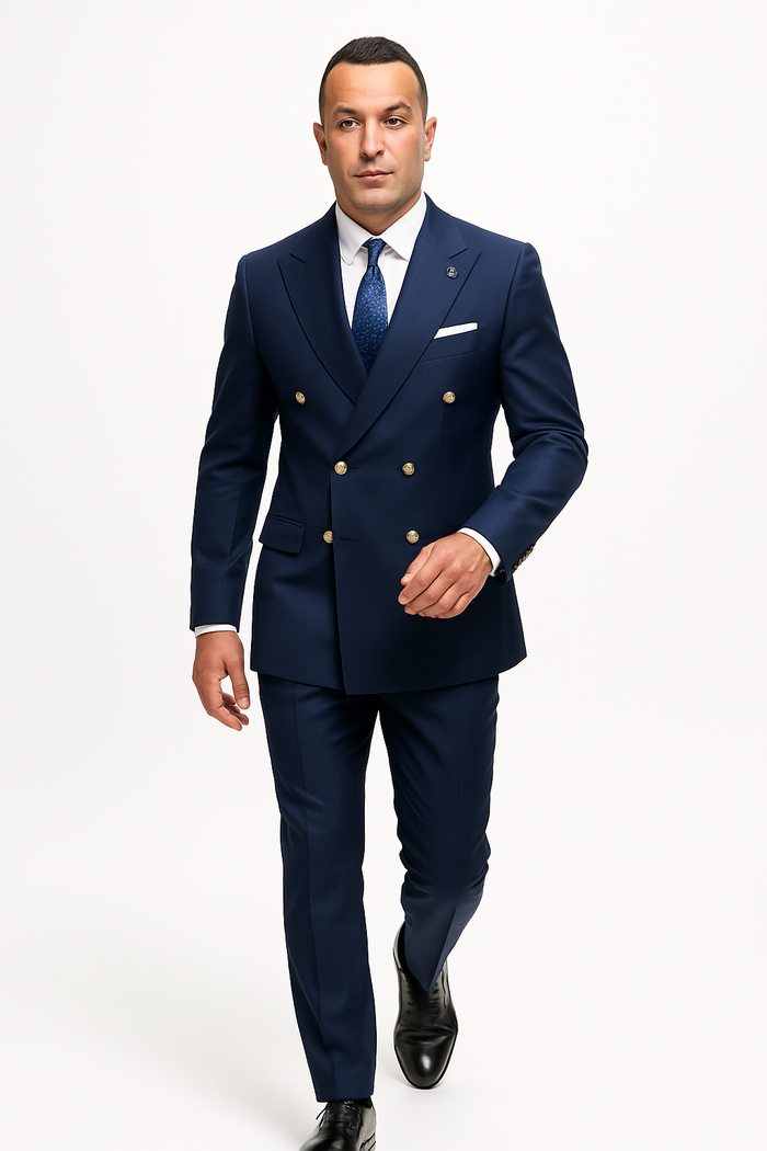 Statement Suit - Statement Italy Suit - Wool Suit - Statement Men's Outlet 100% Wool 2 Piece Suit - Wide Peak Lapel - New Arrival