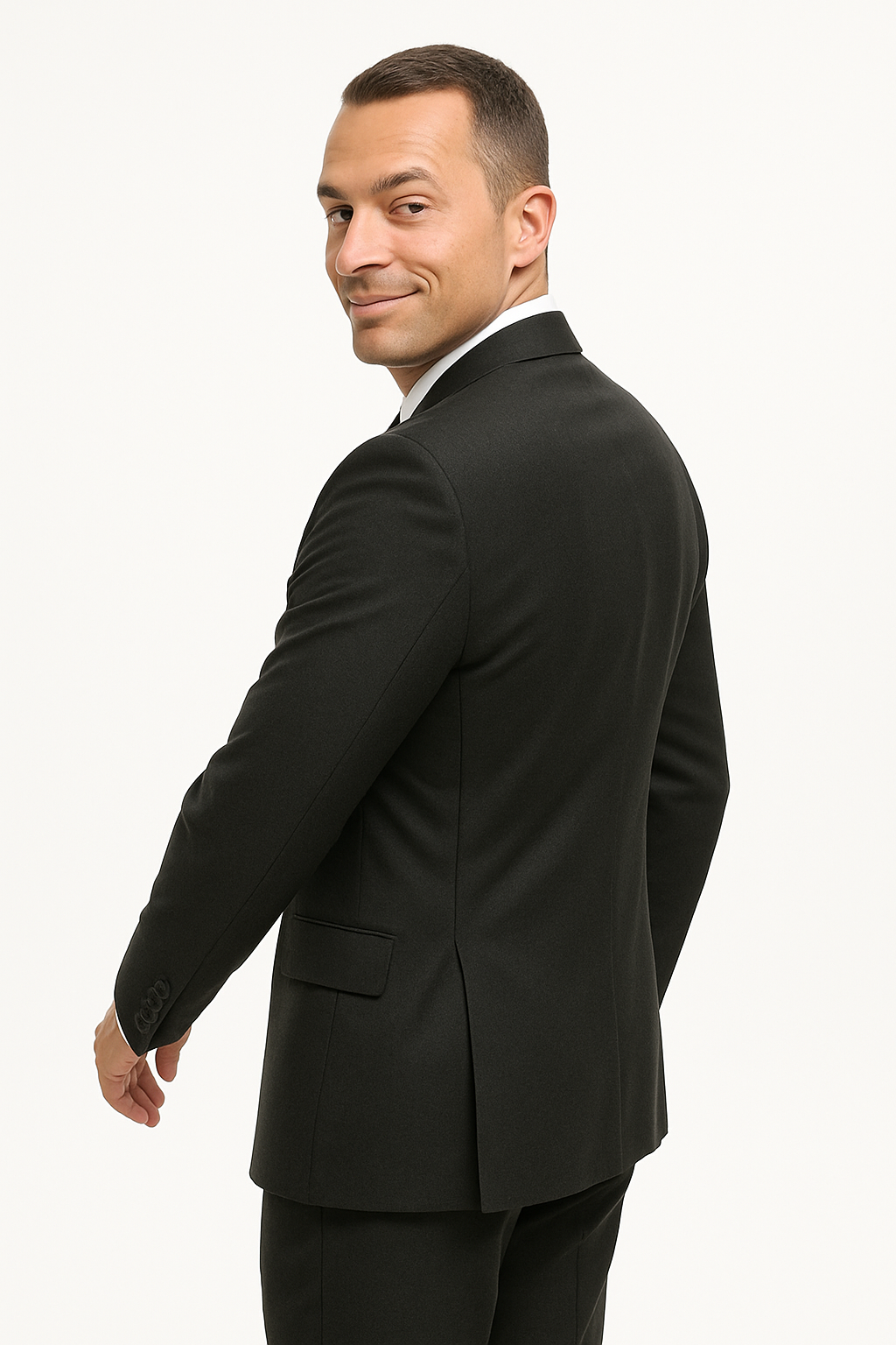 Statement Suit - Statement Italy Suit - Wool Suit - Statement Men's Outlet 100% Wool 2 Piece Suit - Wide Peak Lapel - New Arrival - 38 Short Jacket+32 Waist Adjustable 28to34)(Height: 5 4 to5 7 )(Neck  15-16.5)S-M)