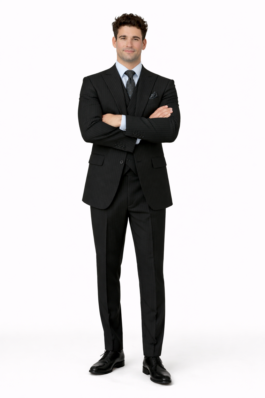 Statement Suits Black-New Designer Collection - 38 Short Jacket+32 Waist Adjustable 28to34)(Height: 5 4 to5 7 )(Neck  15-16.5)S-M)