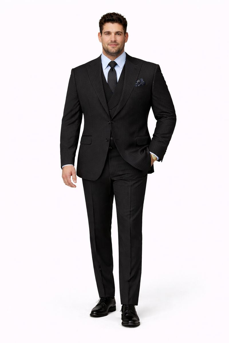 Statement Suits Black-New Designer Collection - 38 Short Jacket+32 Waist Adjustable 28to34)(Height: 5 4 to5 7 )(Neck  15-16.5)S-M)