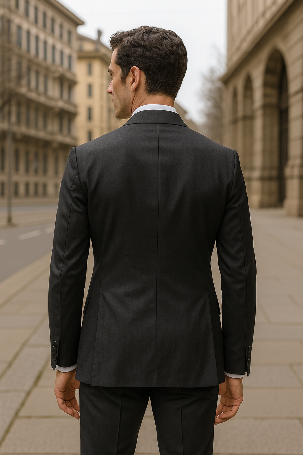 Steve Harvey Two Piece Double Breasted Black Suit - Coat Size 38