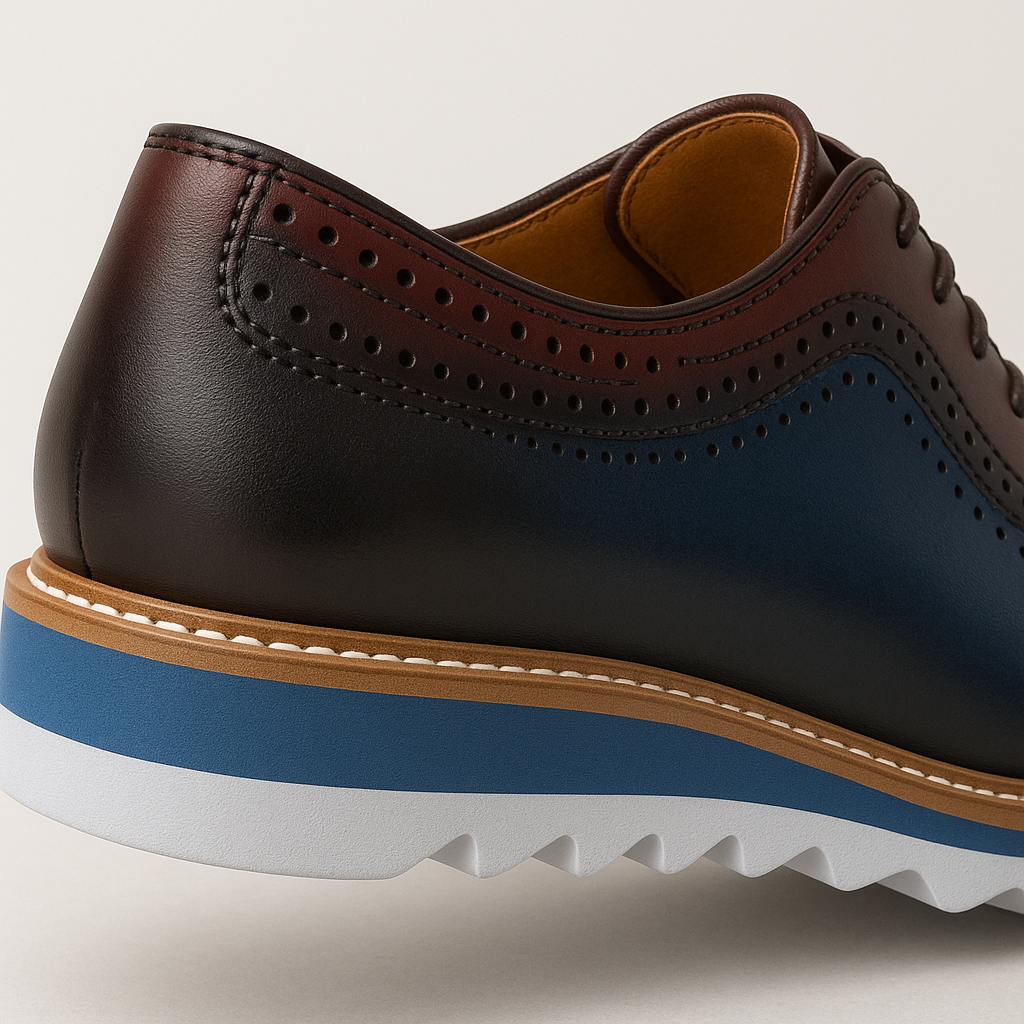 Carrucci Stylish Two-Tone Brogue Oxford - 8.5