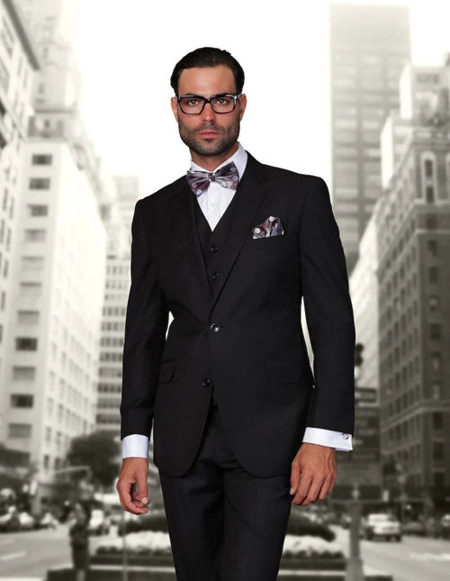 Men's Wool 3-Piece Suit Extra Long 100% Wool Statement