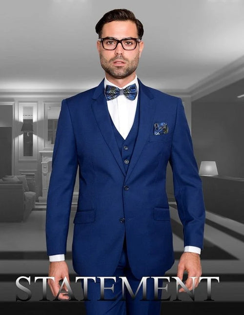 Men's Wool 3-Piece Suit Extra Long 100% Wool Statement