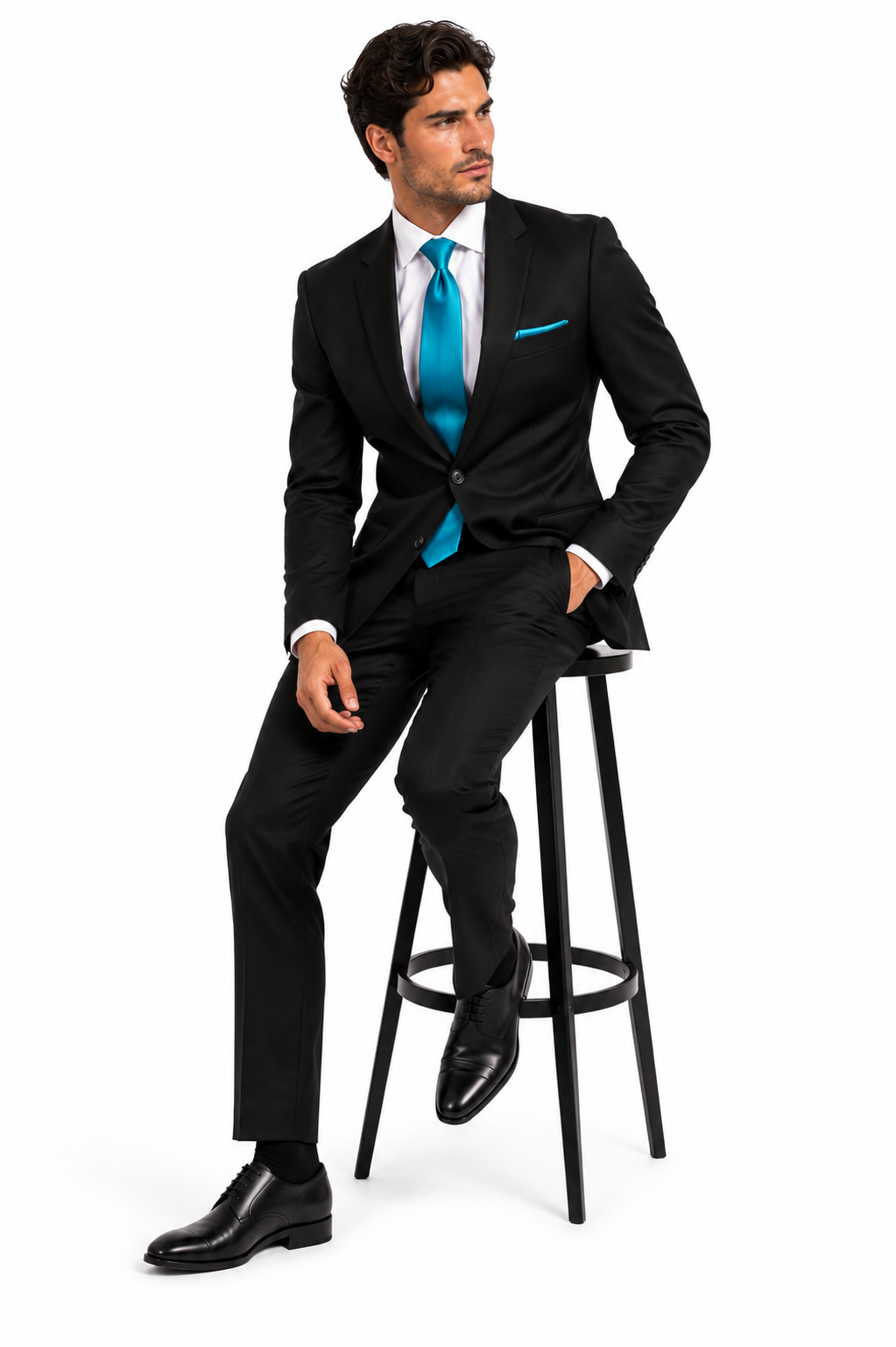 Suit And Shirt Combinations  Groom & Groomsmen  black prom Suits