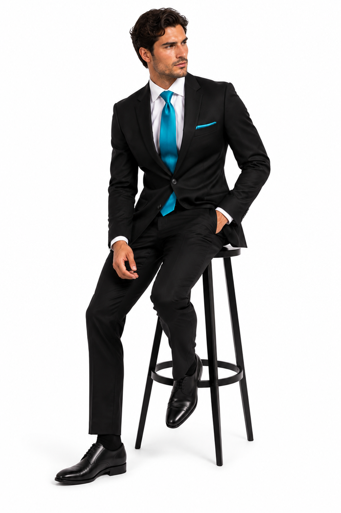 Suit And Shirt Combinations  Groom & Groomsmen  black prom Suits