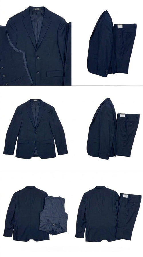 West End 9-1012V121 3PCS Ultra Slim Fit Suit Med night Blue
