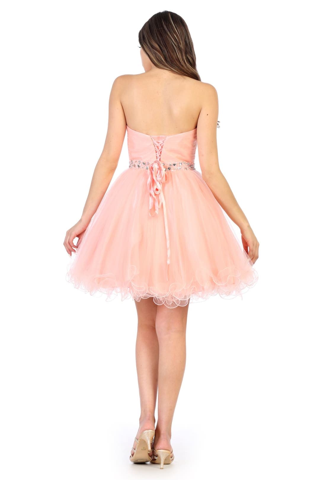 Quince Dama Dresses - Short Quinceanera Dresses in Color Blush - 12