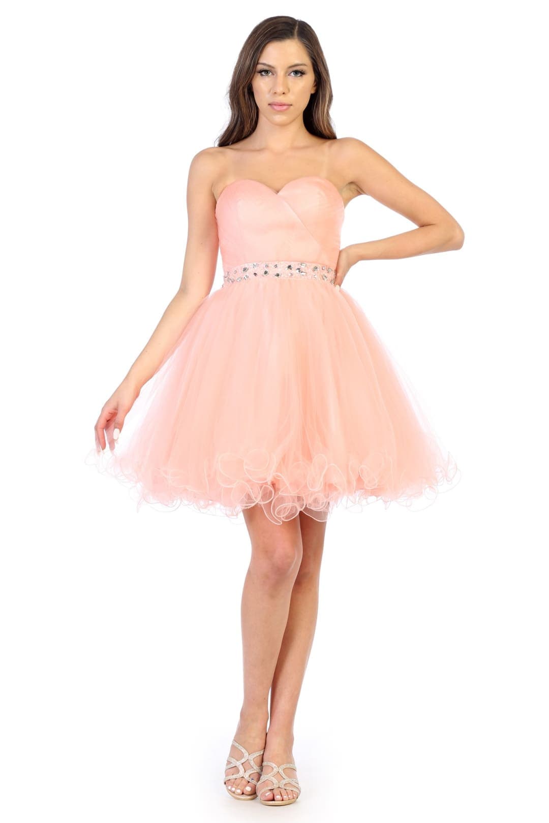 Quince Dama Dresses - Short Quinceanera Dresses in Color Blush - 12
