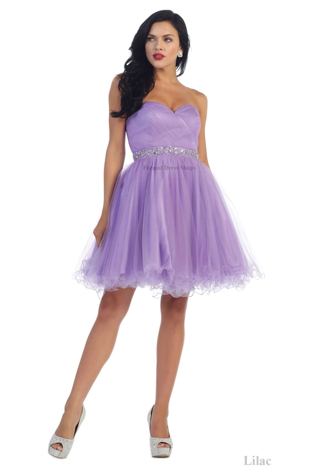 Quince Dama Dresses - Short Quinceanera Dresses in Color Lilac - 16