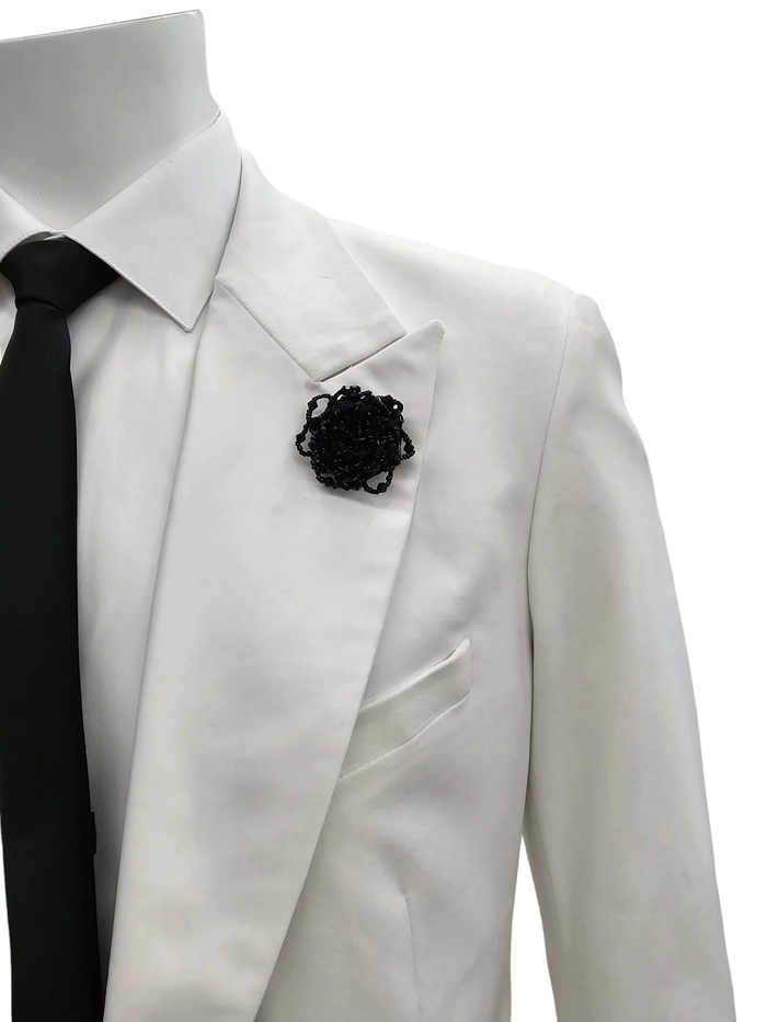 Mens White Velvet Victorian Tailcoat Tuxedo Three Quarter Length Cutaway Stage And Wedding Jacket