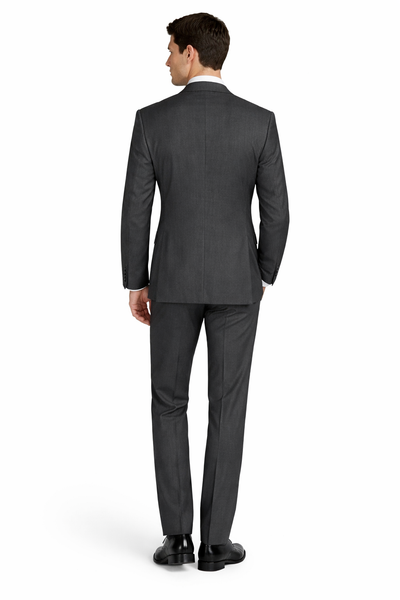 Mens Charcoal Tiglio Suit – Classic 3 Piece Dark Grey Suit for Business, Wedding and Formal Wear
