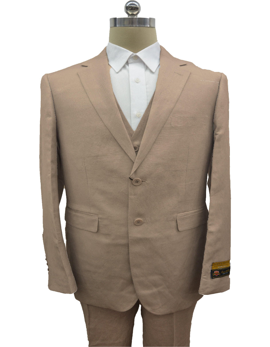 Tan Groomsmen Suits - 2 Button Suit - Notch Lapel Suit - Tan