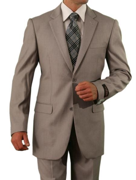 Tan Groomsmen Suits - Tapered Fit Suit - Tan