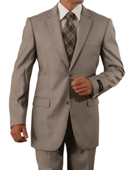 Mens Tan Groomsmen Suits - Mens Tan Slim Fitted Suit - Mens Tan Groomsmen Tuxedos - Tan