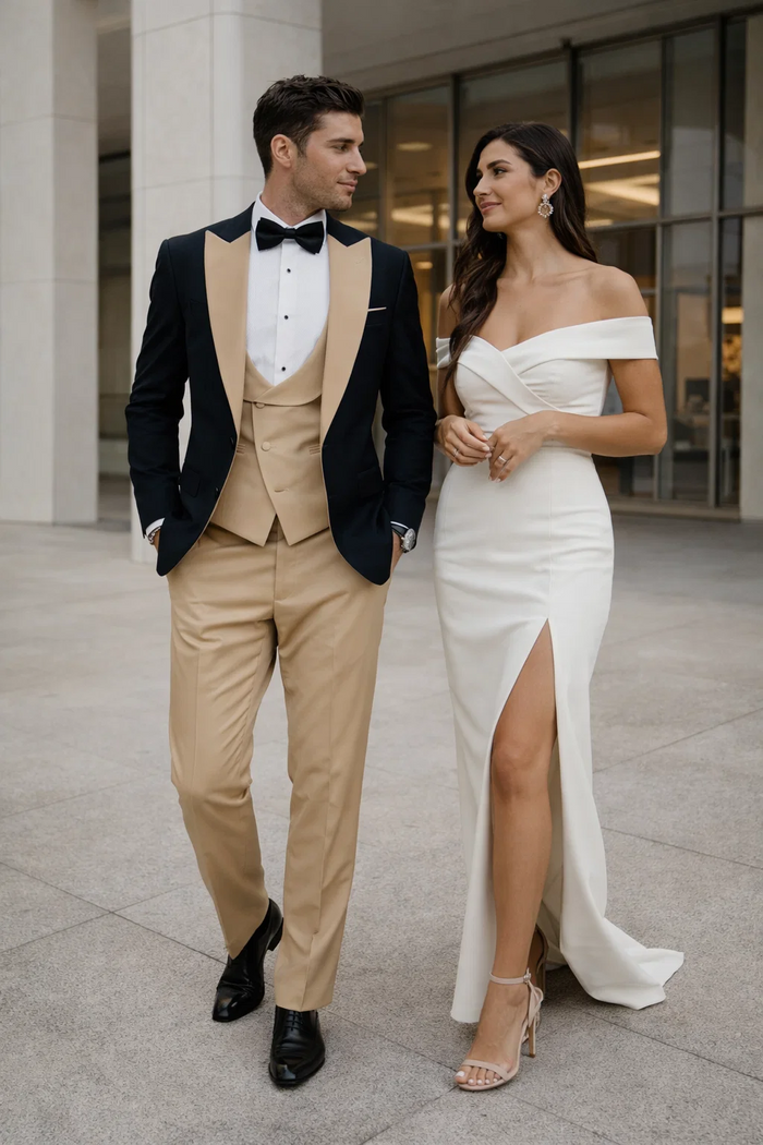 Tan Tuxedo - Beige Champagne Color Tuxedo