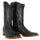 Men's Bexar Genuine Smooth Ostrich Square Toe Boots Black