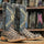 Men's Chochise Genuine Monster Fish Square Toe Boots Brown