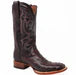 Men's Genuine Full Quill Ostrich Square Toe Boots Black Cherry - 6.5
