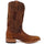 Men's Genuine Full Quill Ostrich Square Toe Boots Oiled Brandy TMX