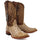 Men's Genuine Full Quill Ostrich Square Toe Boots Rio Grand Antique