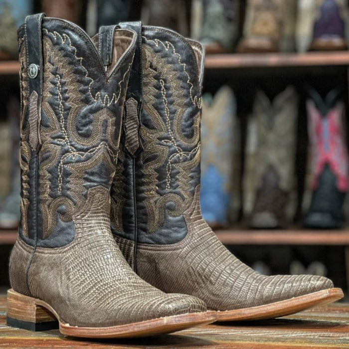 Men's San Marcos Genuine Smooth Ostrich Square Toe Boots Saddle - 6