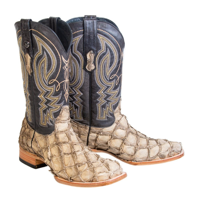 Men's Genuine Monster Fish Square Toe Boots Bone - 6