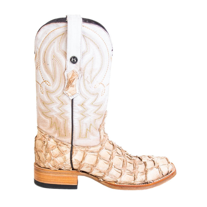 Men's Genuine Monster Fish Square Toe Boots Bone - 6