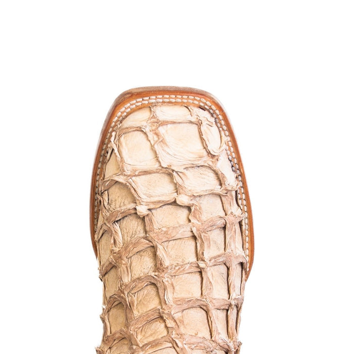 Men's Genuine Monster Fish Square Toe Boots Bone - 6