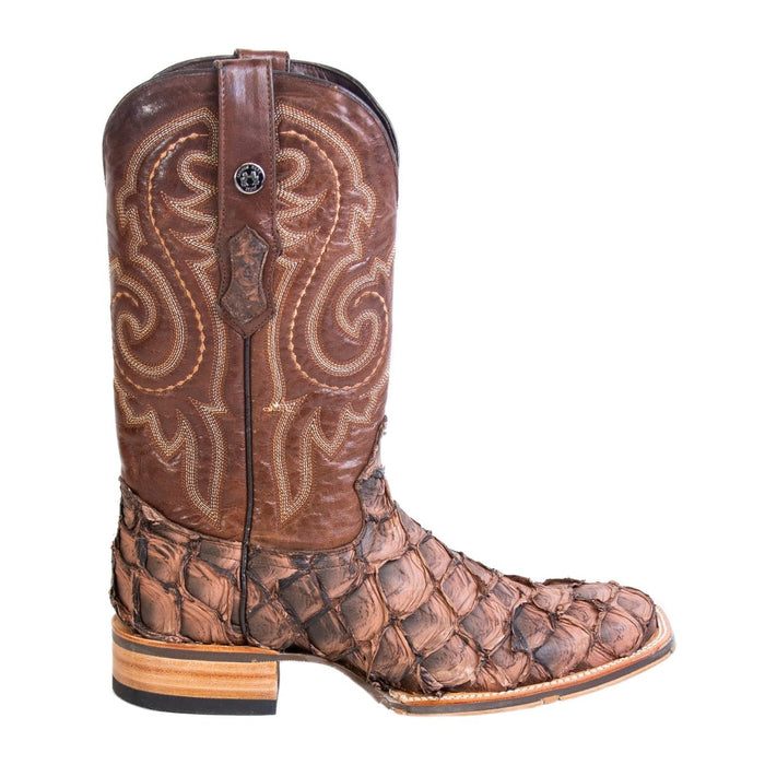 Men's Genuine Monster Fish Square Toe Boots Brown - 6